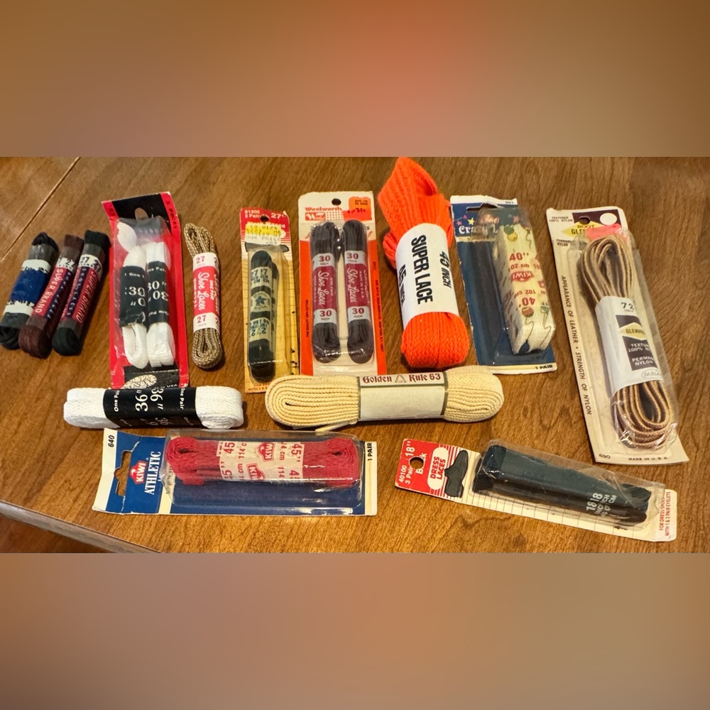 Shoe Laces Lot Of Various Shoe Laces Boot Laces Dress & Casual Vintage